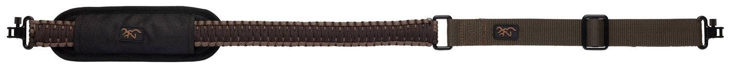 Browning 122968825 Paracord Sling made of Brown with Tan Trim Paracord, 31"-36.50" OAL, Adjustable Design & Swivels for Rifle/Shotgun