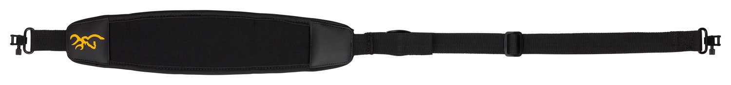 Browning 12201399 Big Game Sling made of Black Neoprene with 25"-50" OAL, Adjustable Design & Swivels for Rifle/Shotgun