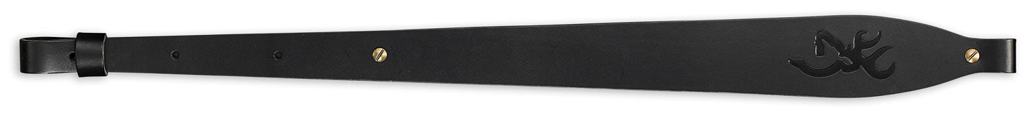 Browning 122499 Big Buckmark Sling made of Black Leather with 25"-35" OAL & Adjustable Design for Rifles