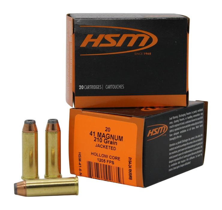 HSM 416N20 Pro Pistol  41 Rem Mag 210 gr Jacketed Hollow Cavity 20 Per Box/ 20 Case