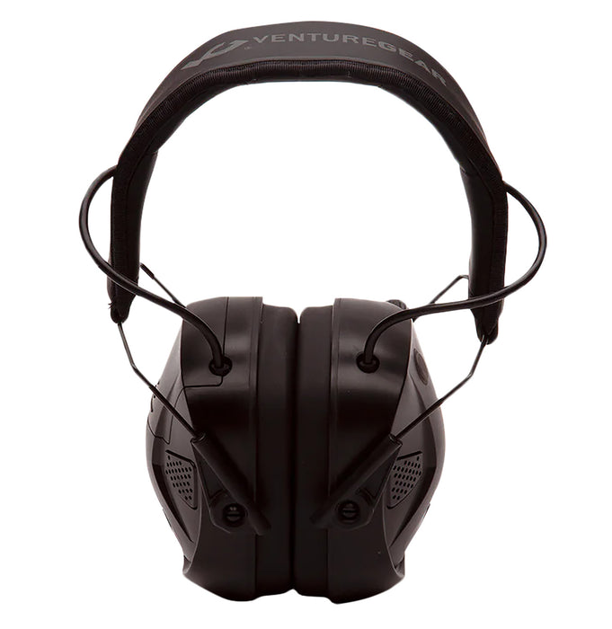 Pyramex VGPME30BT Venture Gear AMP Muff Polymer 26 dB Over the Head Black Adult 1 Pair
