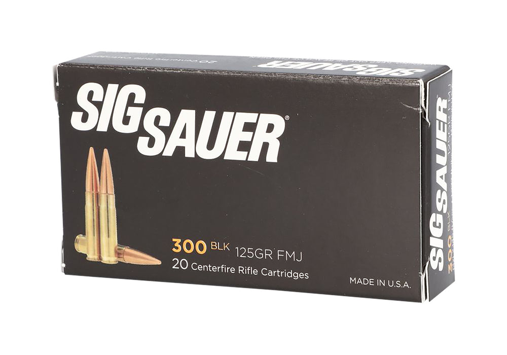 Sig Sauer E300B120 Elite Performance  300 Blackout 125 gr 2145 pfs Full Metal Jacket (FMJ) 20 Bx/25 Cs