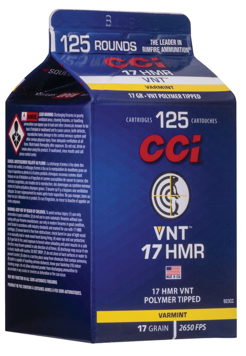 CCI 923CC VNT Rimfire 17HMR 17gr Varmint Tipped