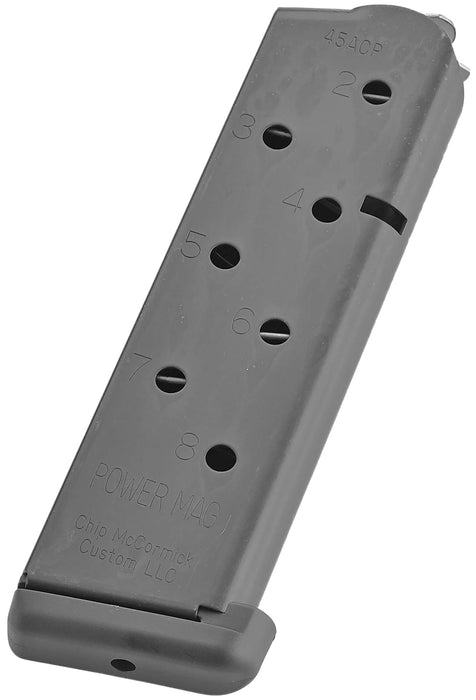 CMC Products 16131C Power Mag  8rd 45 ACP Fits 1911 Government Black Stainless Steel