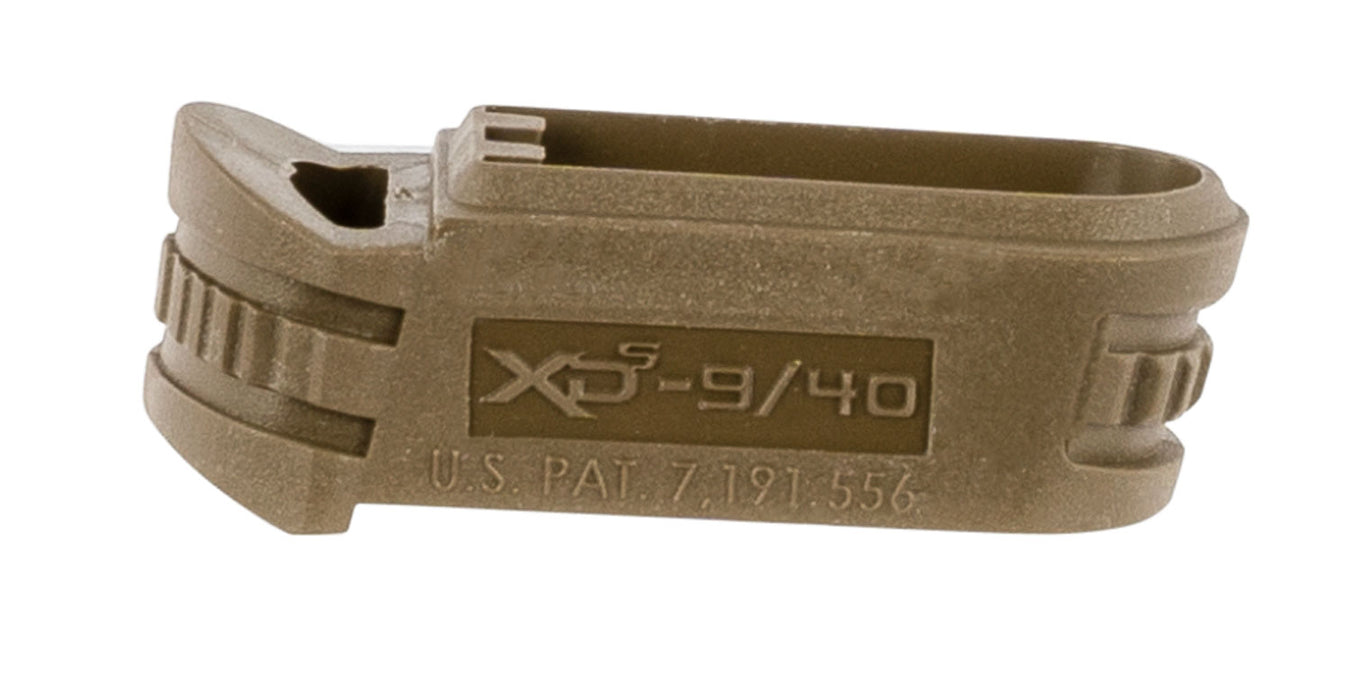 Springfield Armory XDS5902MFDE Backstrap Sleeve  made of Polymer with Flat Dark Earth & 1 Piece Design for 9mm Luger Springfield XD-S with #2 Backstrap & 3"-4" Barrel