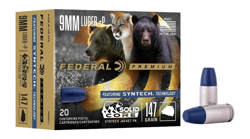 Federal P40SHC1 Premium  40S&W 200gr Solid Core Synthetic Flat Nose 20 Per Box/10 Case