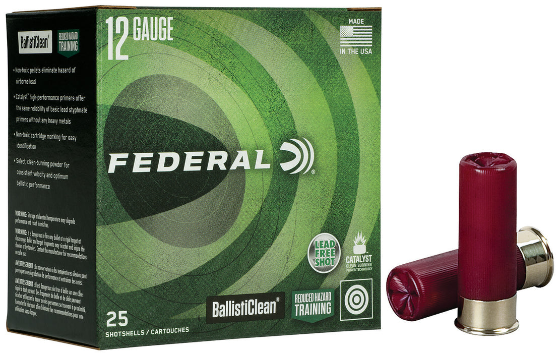 Federal BC13200 BallistiClean  12 Gauge 2.75" 9 Pellets 00 Buck Shot 25 Bx/10 Cs