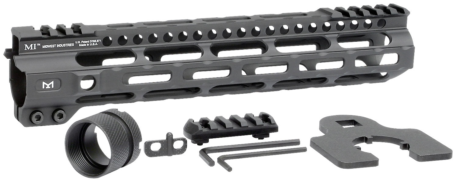 Midwest Industries MICRLW105 Combat Lightweight AR-15 Black Hardcoat Anodized Aluminum/Polymer 10.50" Picatinny/M-LOK