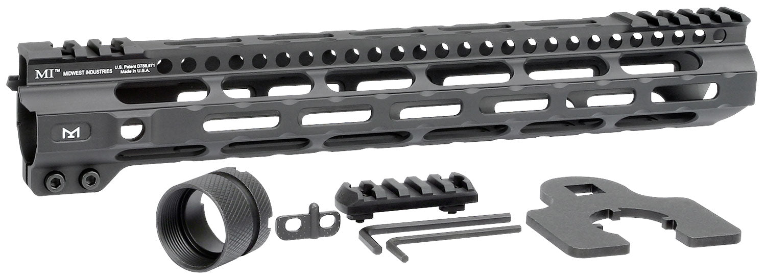 Midwest Industries MIULW12625 Ultralight  AR-15 Black Hardcoat Anodized Aluminum/Polymer 12.625" Picatinny/M-LOK