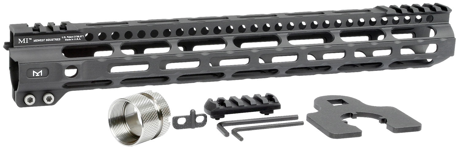 Midwest Industries MIULW14 Ultralight  AR-15 Black Hardcoat Anodized Aluminum/Polymer 14" Picatinny/M-LOK