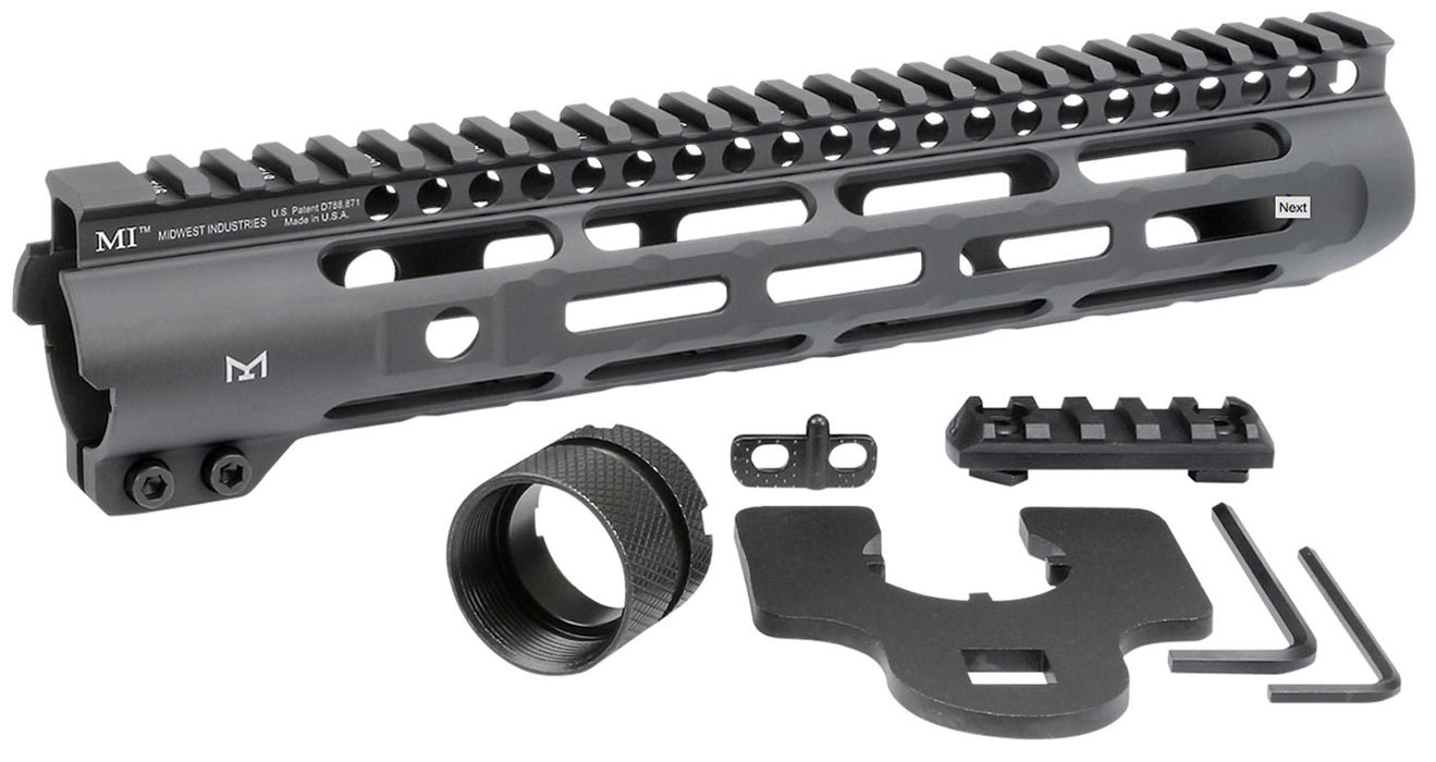 Midwest Industries MISLH105 Slimline  AR-15 Black Hardcoat Anodized Aluminum/Polymer 10.50" Picatinny/M-LOK