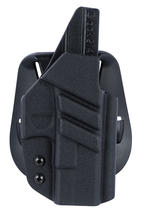 1791 Gunleather TACPDHOWBGLOCKBLKR Tactical Kydex  OWB Black Kydex Paddle Compatible w/Glock Right Hand