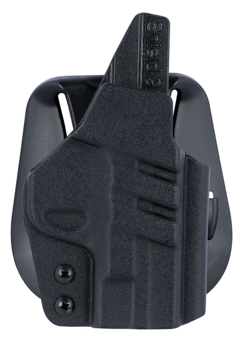 1791 Gunleather TACPDHOWBSHIELDBLKR Tactical Kydex  OWB Black Kydex Paddle Fits S&W M&P Shield/S&W M&P Shield Plus