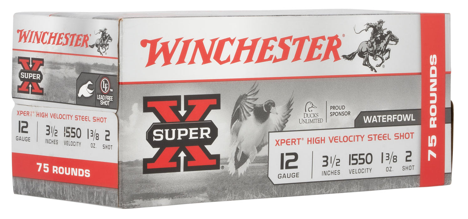 Winchester Ammo WEX12L2VP Super X Xpert High Velocity 12 Gauge 3.50" 1 3/8 oz 1550 fps 2 Shot 75 Bx/2 Cs (Value Pack)