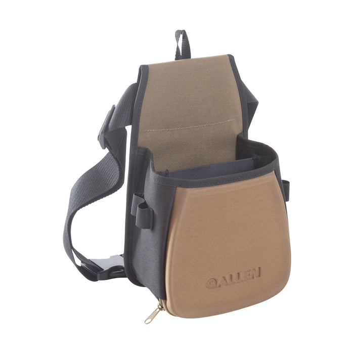 Allen 8303 Eliminator Basic Double Compartment Shooting Bag Black w/Tan Accents, Elastic Loops, Side Pockets & Molded Components 7" x 4.75" x 12" Exterior Dimensions