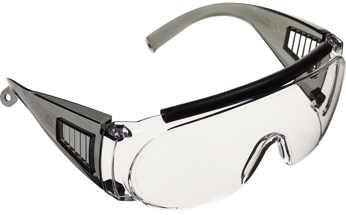 Allen 2169 Fit Over Shooting Glasses Adult Clear Lens Gray Frame