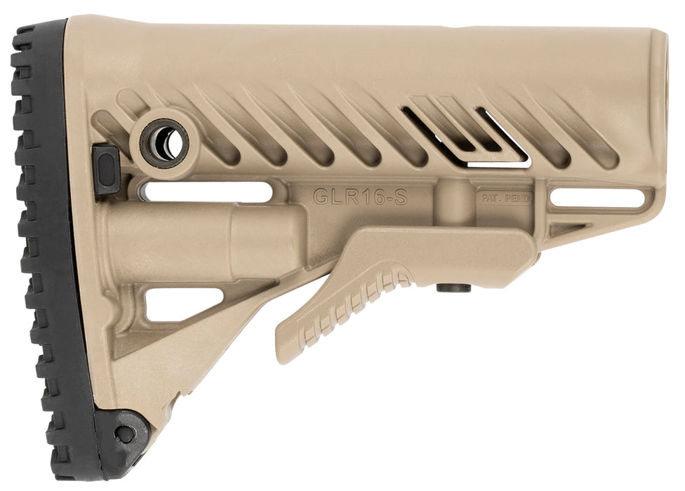 FAB Defense FXGLR16T GLR-16  Buttstock for AR-15/ M16 Flat Dark Earth Polymer