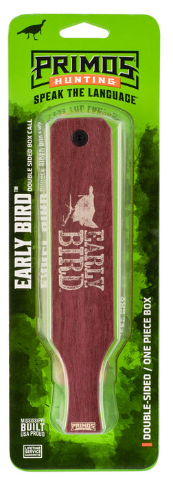 Primos PS2961 Early Bird  Box Call Turkey Hen Sounds Attracts Turkeys Natural Walnut/Purple Heart