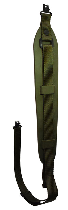 Outdoor Connection MS20972 Compact Molded Sling made of Green Rubber with Talon QD Swivels & Adjustable Design for Rifle/Shotgun