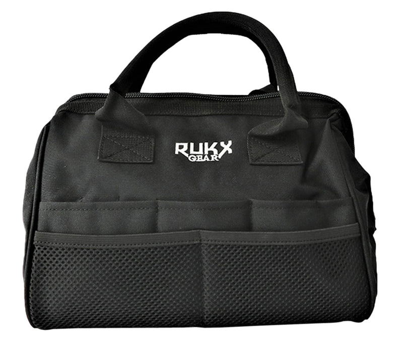 Rukx Gear ATICTTBB Tool Bag  Water Resistant Black 600D Polyester with Internal Organization Pockets, Reinforced Hard Brass & Non-Rust Zippers 9" x 12" x 9.50" Dimensions