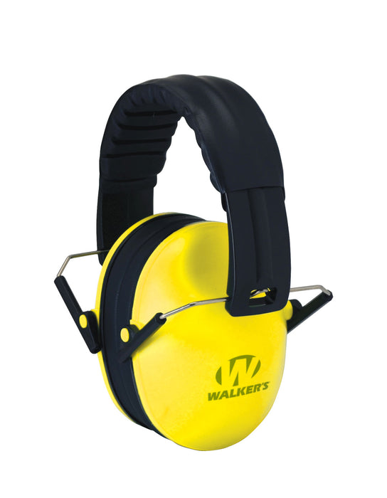 Walker's GWPFKDMYL Baby & Kids Folding Muff 22 dB Over the Head Yellow/Black Polymer