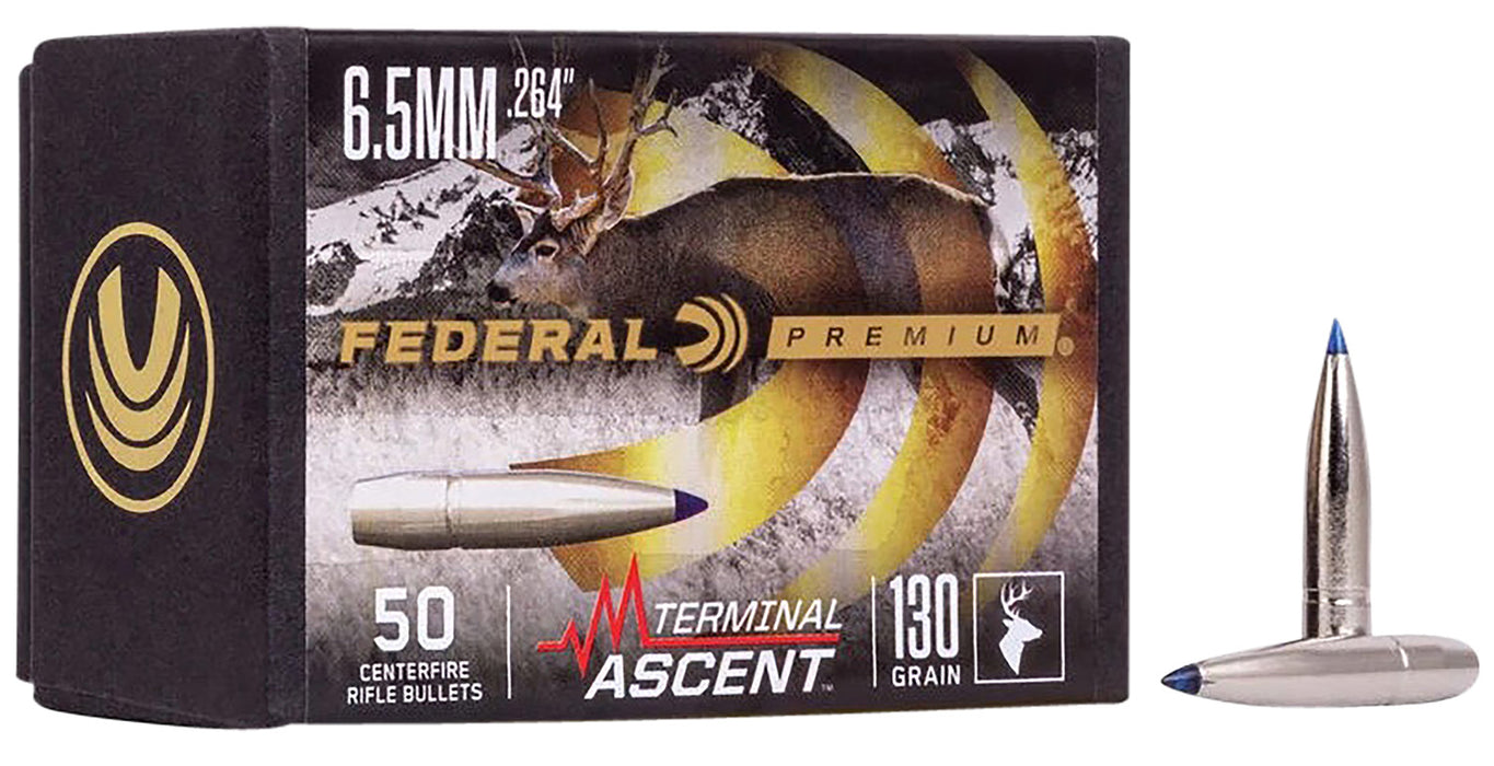 Federal PB264TA1 Premium Terminal Ascent Component 6.5mm .264 130 gr Terminal Ascent 50 Per Box/ 4 Case