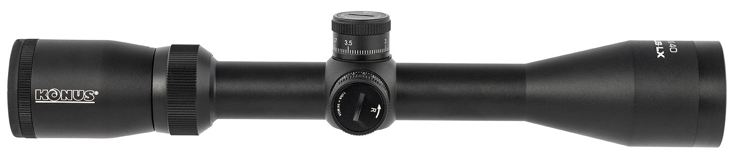 Konus 7212 Konus-LX  Matte Black 3-9x 40mm 1" Tube 30/30 Duplex Reticle For 350 Legend