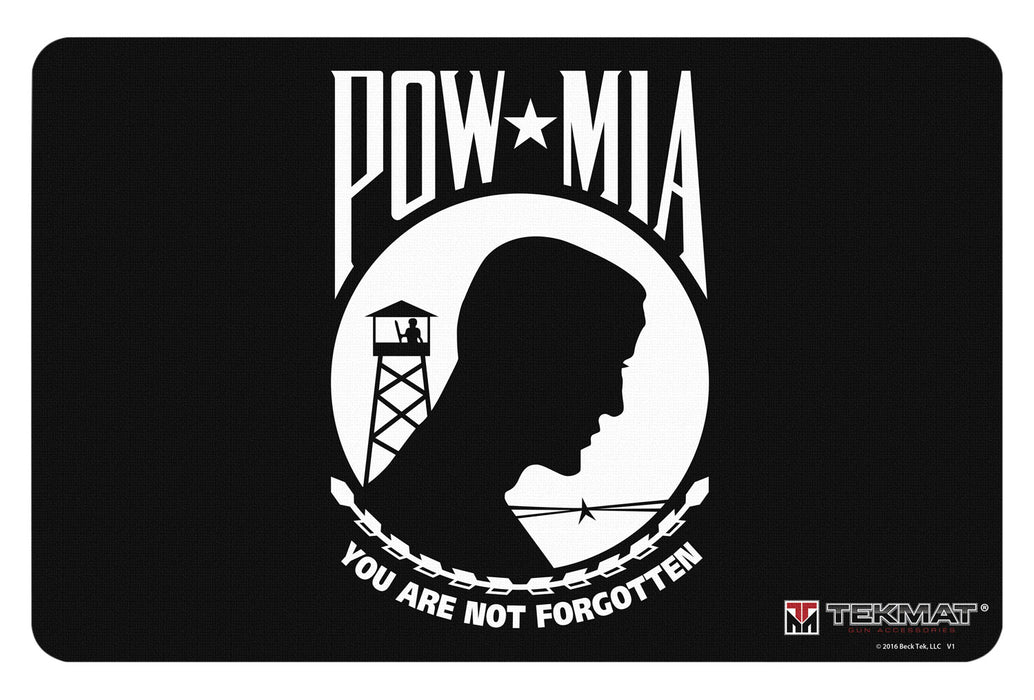 TekMat TEKR17POWMIA POW MIA Cleaning Mat "You Are Not Forgotten" 11" x 17"