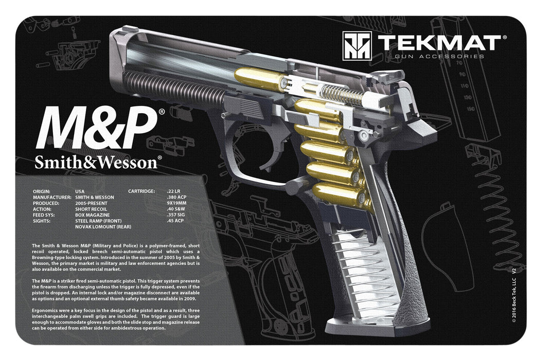 TekMat TEKR17SWMPCA S&W M&P Cutaway Cleaning Mat 11" x 17"