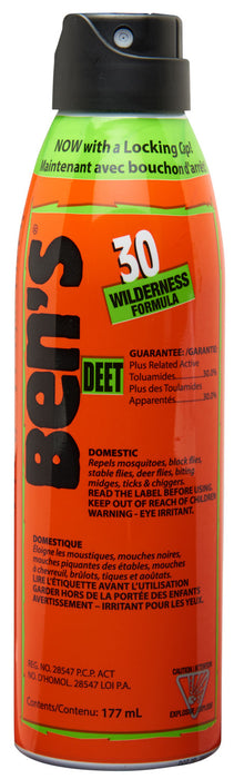 Ben's 00067178 30  Odorless Scent 6 oz Aerosol Repels Ticks & Biting Insects Effective Up to 8 hrs