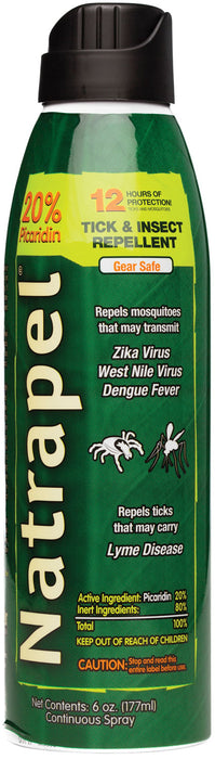 Natrapel 00066878 Picaridin Insect Repellent 6 oz Aerosol Repels Ticks & Biting Insects Effective Up to 12 hrs