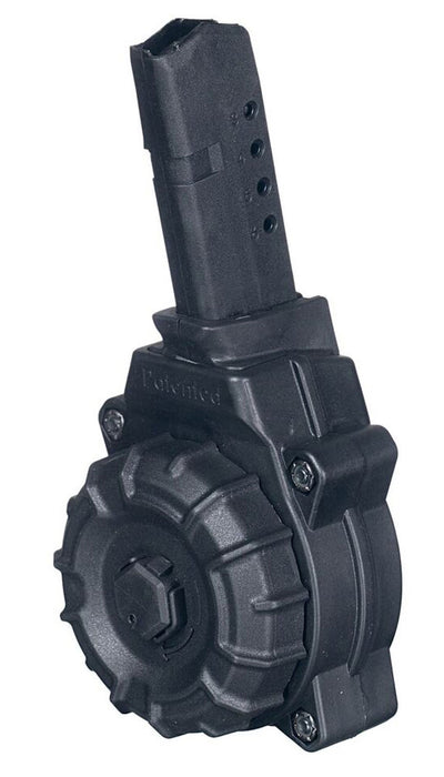 ProMag DRMA34 Standard  30rd Drum 9mm Luger Compatible w/ Glock 43 Black DuPont Zytel Polymer