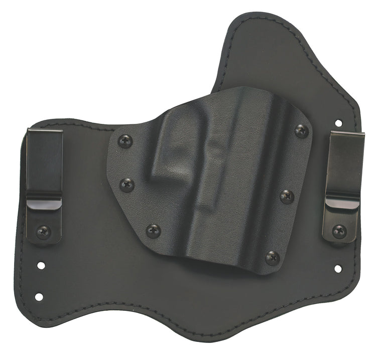 Homeland HLHSIGP228 Homeland Hybrid  IWB Black Leather Belt Clip Fits Sig P228 Right Hand