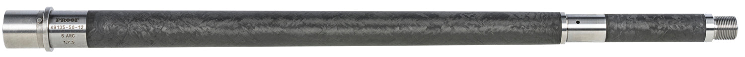 Proof Research 128657 AR-Style Barrel  6mm ARC 16" Black Carbon Fiber Finish 416R Stainless Steel Material Rifle Length with Threading & .750" Gas Journal Diameter for AR-Platform