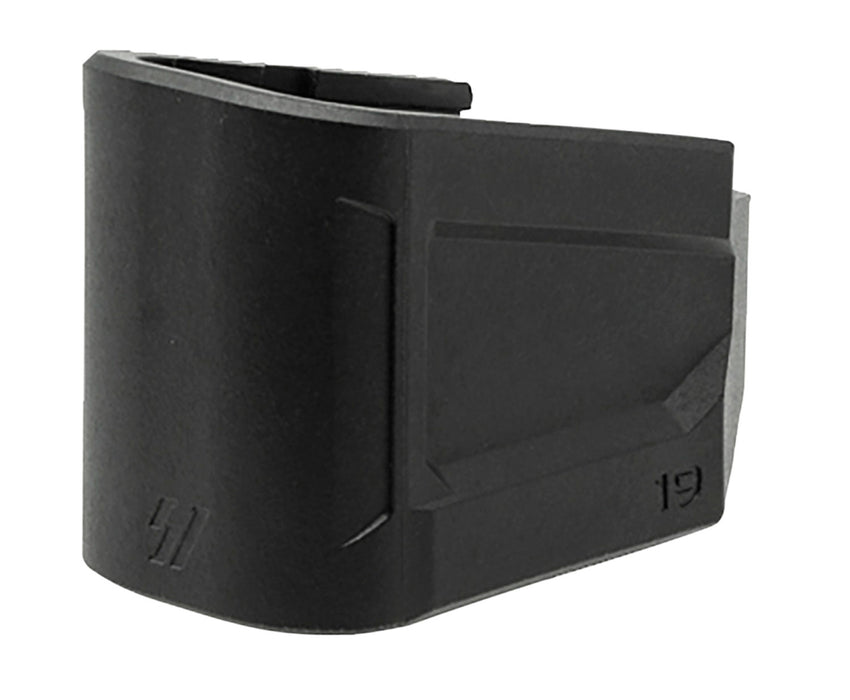 Strike Industries EMPG19 Enhanced Magazine Plate  +5, 9mm Luger, Compatible w/Glock 19, Black Polymer