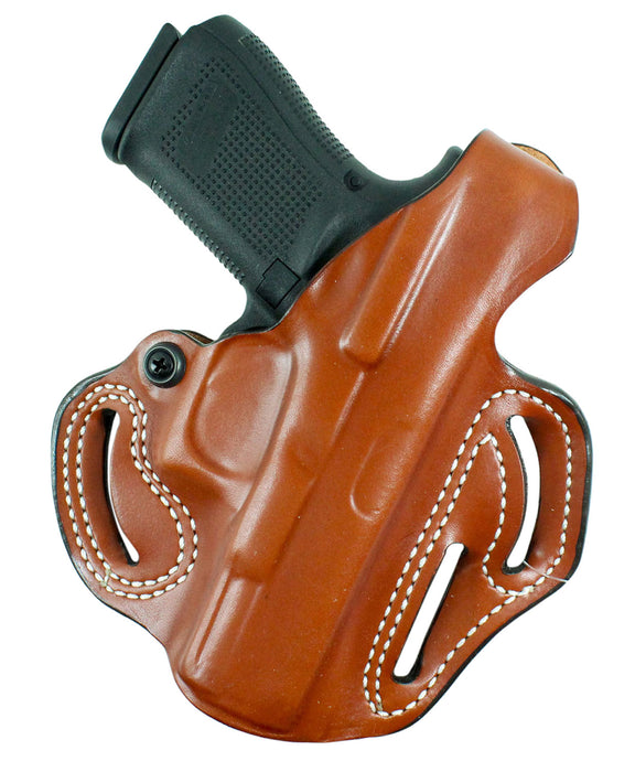 DeSantis Gunhide 001TA21Z0 Thumb Break Scabbard OWB Tan Leather Belt Slide Fits 1911 Fits 5" Barrel Right Hand