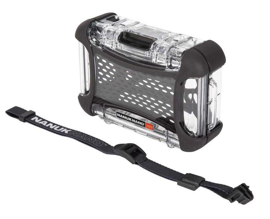 Nanuk 3200011 Nano 320 Water-Resistant Clear Polycarbonate Material with PowerClaw Latches 5.90" L x 3.30" W x 1.50" H Interior Dimensions Includes Carry Strap