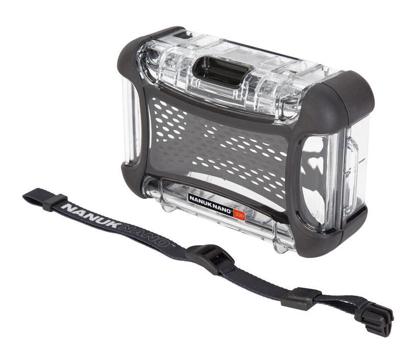 Nanuk 330-0011 Nano 330 Water-Resistant Clear Polycarbonate Material with PowerClaw Latches 6.70" L x 3.80" W x 1.90" H Interior Dimensions Incudes Carry Strap