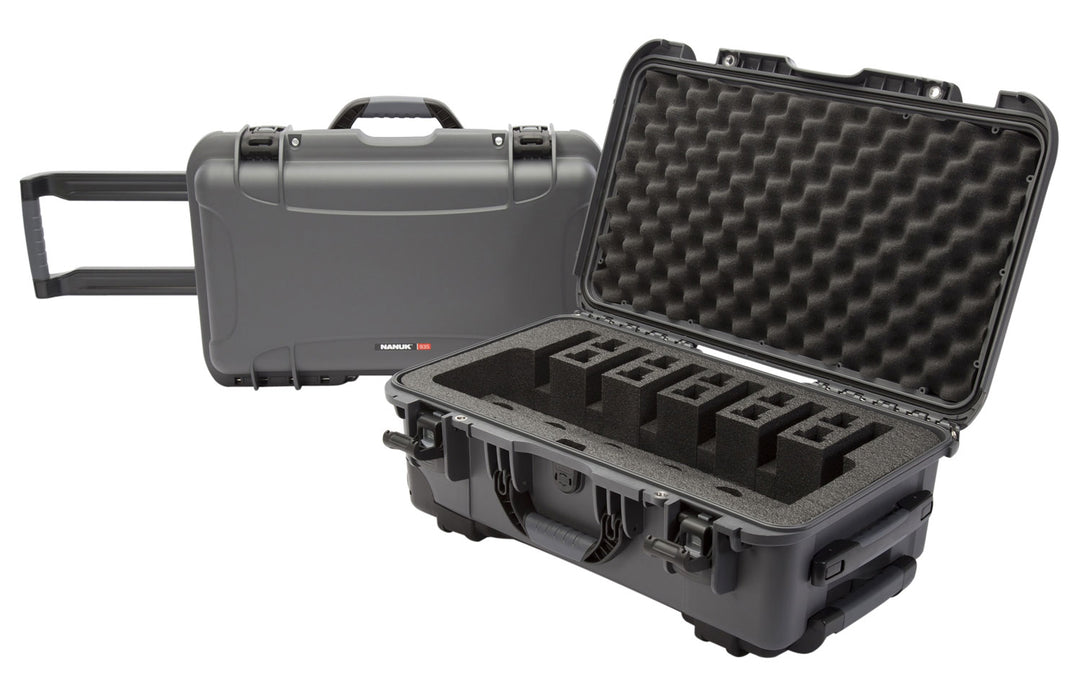 Nanuk 9356UP7 935 6 Up Gun Case Graphite Handgun Resin