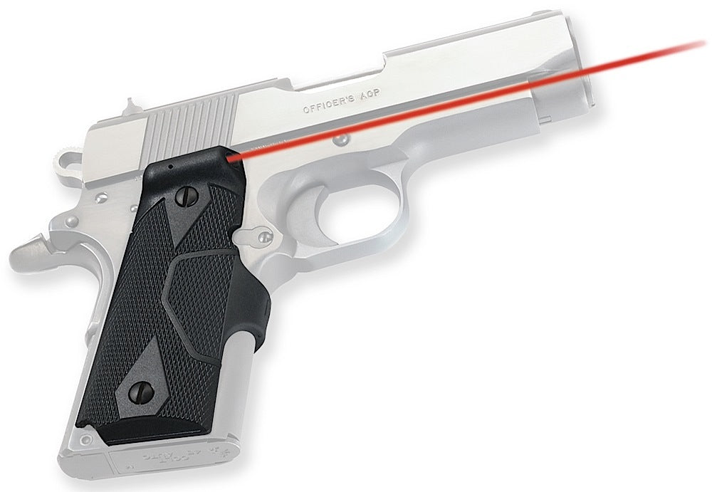 Crimson Trace 011210 LG-404 Front Activation Lasergrips  Black Red Laser 1911 Compact