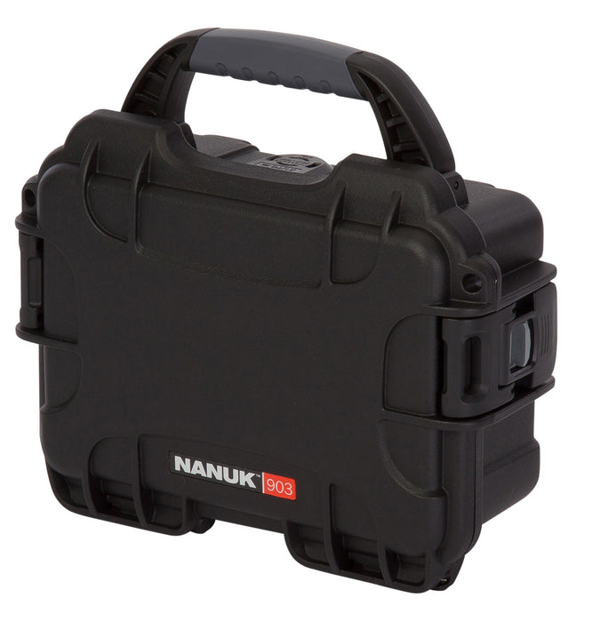 Nanuk 903-1001 903  Impact Resistant Black Polymer with Foam Padding & Latches Interior Dimensions 7.40" L x 4.90" W x 3.10" H