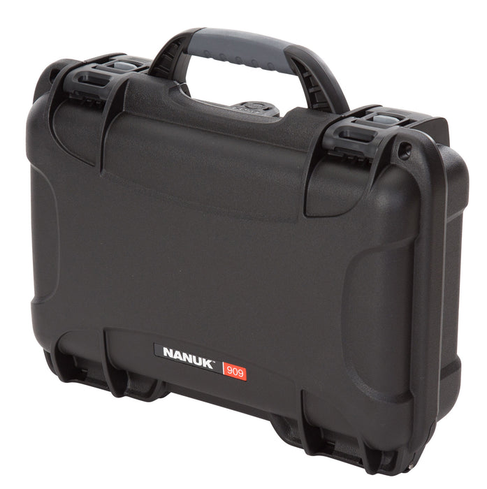 Nanuk 909-1001 909  Waterproof Black Resin with Foam Padding & Airline Approved 11.40" L x 7" W x 3.70" H Interior Dimensions