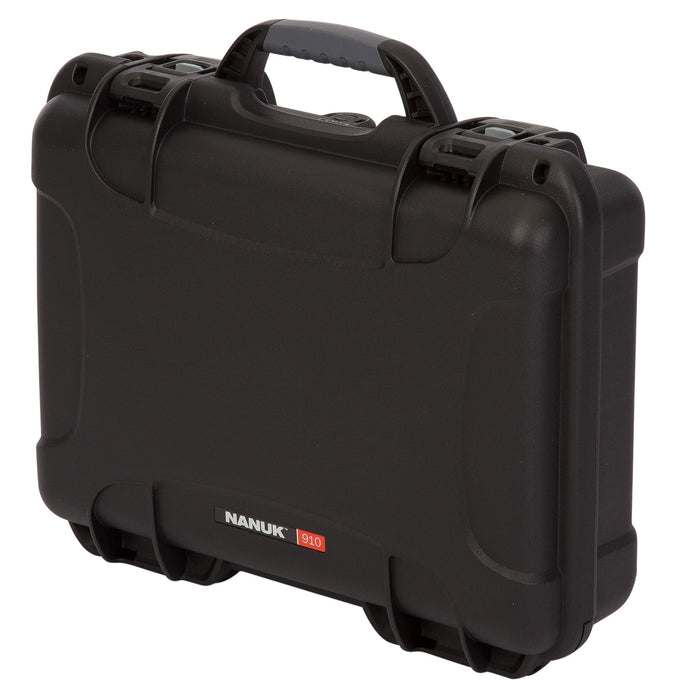 Nanuk 9101001 910  Waterproof Black Resin with Foam Padding & Airline Approved 13.20" L x 9.20" W x 4.10" H Interior Dimensions