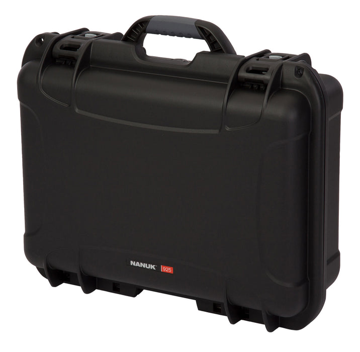 Nanuk 925-1001 925  Black Polymer with Foam Padding & Latches 17" L x 11.80" W x 6.40" H  Interior Dimensions