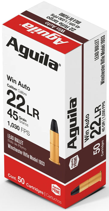 Aguila 1B220504 Target & Range  22 Win 45 gr Lead Round Nose (LRN) 50 Per Box/100 Cs