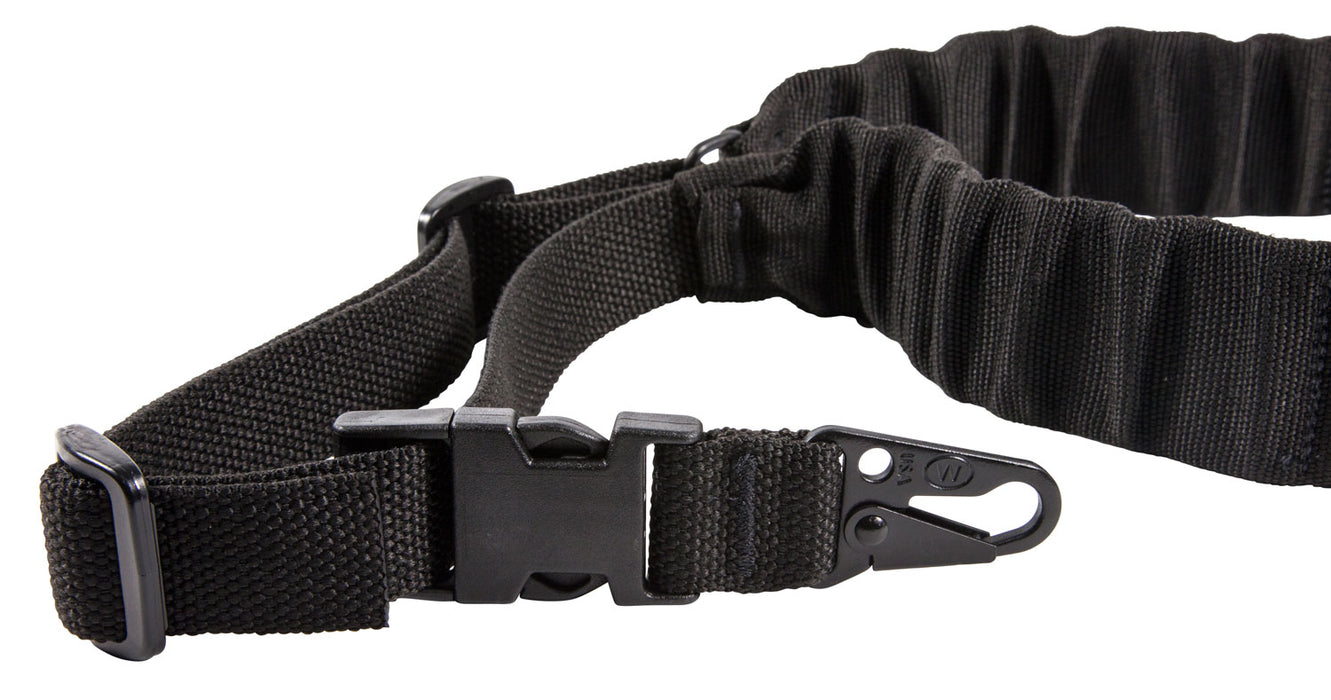 Blue Force Gear UDC200BGHKBK UDC Sling made of Black Cordura with 35"-55" OAL, 2" W, Padded Bungee Single-Point Design & Snap Hook for AR Platform