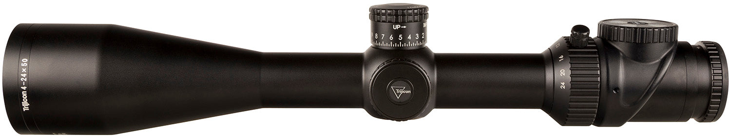 Trijicon 200164 AccuPoint  Satin Black 4-24x50mm 30mm Tube Illuminated Green Triangle Post Reticle