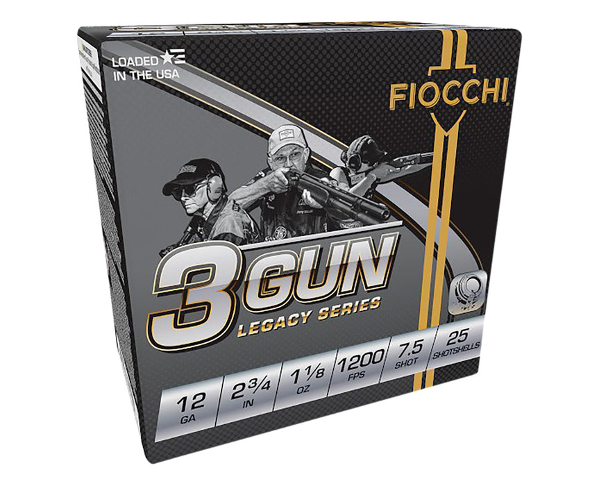 Fiocchi 12DH3G75 Shooting Dynamics 3-Gun Match 12 Gauge 2.75" 1 1/8 oz 1200 fps 7.5 Shot 25 Bx/10 Cs