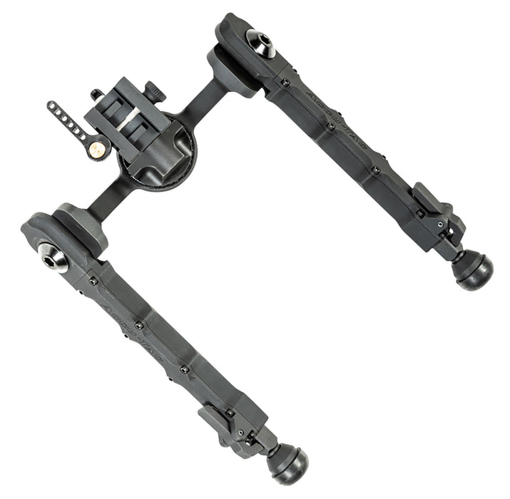 Accu-Tac FCSRBG200 FC-5 G2 Bipod made of Black Hardcoat Anodized Aluminum with Picatinny Attachment, Steel Feet & 6"-10.60" Vertical Adjustment