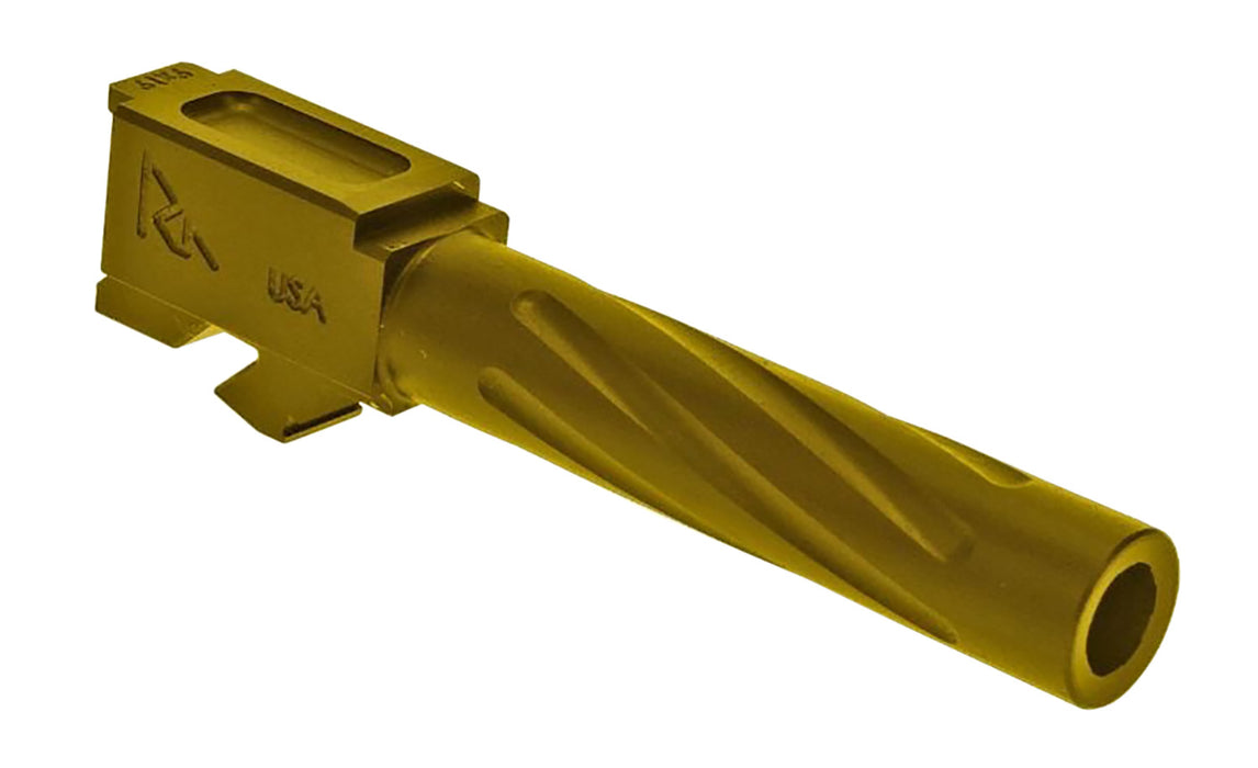 Rival Arms RA20G101E Precision V1 Drop-In Barrel 9mm Luger 4.49" Gold PVD Finish 416R Stainless Steel Material for Glock 17 Gen3-4